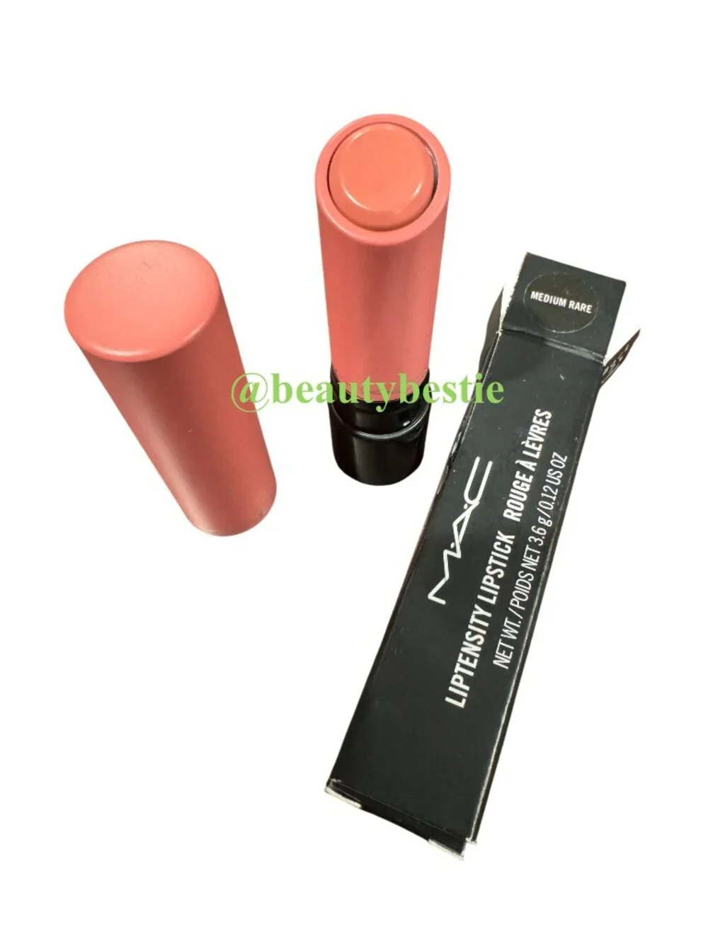 NIB MAC Liptensity Lipstick Medium Rare Full Size Discontinued